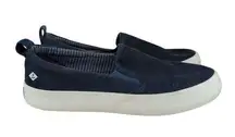 Sperry  Top Sider Navy Blue Fabric Slip-on Sneakers Women's Size 6 Boat Shoes