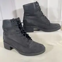 Timberland Brinda Lace-Up Boots A1JXI Black Dark Nubuck Women's Size 6.5