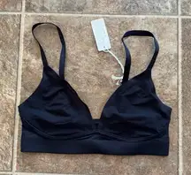 Aerie SMOOTHEZ Mesh Bralette True Black Size Small