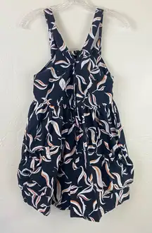 Anthropologie Hei Hei Size XS Black Coral Floral Button Down Shorts Romper
