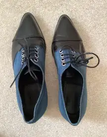 Diesel  Two Tone Blue Black Oxford Shoes