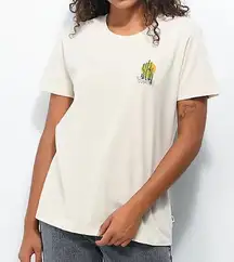 vans truckster “greetings from vans” cactus tee shirt in cream. size large