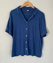 Old Navy Blue Two Piece Pajama Set Size Large