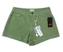 Market & Spruce (6) Light Green Lycra Stretchy 5 Pocket Mid Rise Shorts