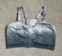 Kindred Bravely Blue Ombre Nursing Bra Size Large