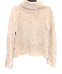 Express Wool Blend Speckled Turtleneck Sweater Cream Large‎