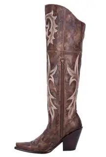 Jilted Knee High Western Leather Boot