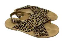 Matisse Arielle Cow Hair Sandals‎ Leopard Cheetah Print Size 8