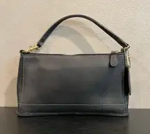 Vintage COACH 9311 Bleecker Demi Mini Hand Pouch Purse Wristlet Black Leather