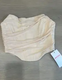 Strapless corset top nude