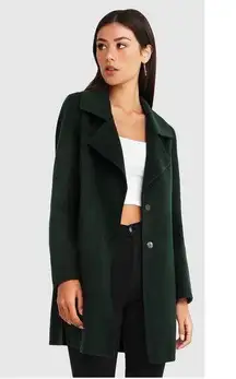 Belle & Bloom Wool Blend Oversized Jacket - Green XL