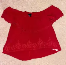 Cropped Off The Shoulder Top