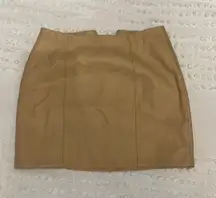 Tan Leather Skirt