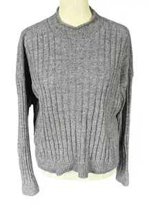 Abercrombie & Fitch XS gray long sleeve mock neck ribbed pullover sweater