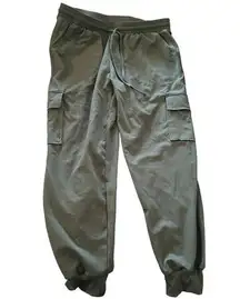 Rachel Zoe women's size large cargo military green joggers