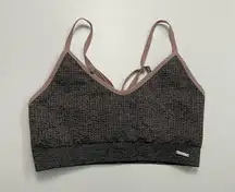 ECHT Sports Bra Textured No Padding Unlined Sweet Heart Neckline Pink Black Grey