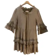 Lady Noiz‎ Lagenlook Fairycore Fairy Grunge Ruffle Fringe Tunic Top Dress Medium