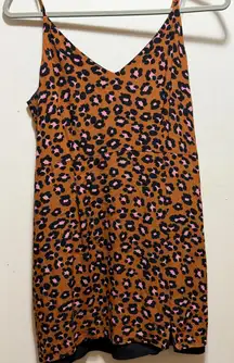Sanctuary Brown Leopard Print Midi Dress size 6