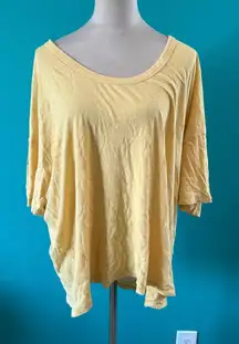 NWT American Eagle Outfitters Yellow Oversized Basic Casual T Shirt Size XL