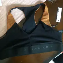 NWT koral revolve black studded sports bra XL