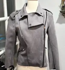 KUT from the Kloth Haddie Faux Suede
Gray Moto Jacket