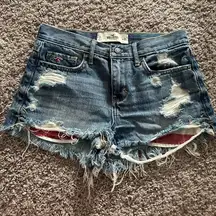 Hollister Distressed Jean Shorts Size 0