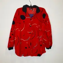 Necessary Objects Ltd. Vintage Abstract Button Down Long Sleeve Top Sz XXL