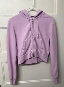 Purple Cropped Hoodie