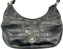 Dooney & Bourke vintage crocodile black leather shoulder bag.