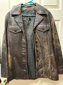 Super nice distressed Genuine Leather Jacket.