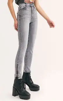 Mother The Swooner Ankle Zip Skinny‎ Jeans In Static