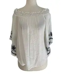 E&M White Bohemian Off the Shoulder Women's Top Size Small | 31-8