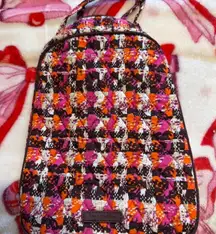 Vera Bradley Quilted Backpack Pink Orange Purple White Multi Pattern