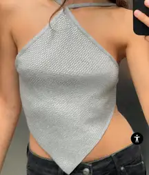 Open Back Sparkly Crop Top