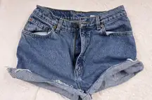 Vtg Levi’s 512 Slim Denim Cut Off Shorts 11 Jean Festival Bootie 2” Y2k 90’s