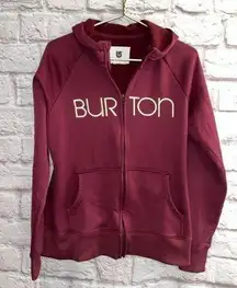 BURTON Logo Hoodie Full Zip sz L