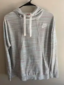 Nike Blue and Grey Hoodie