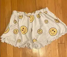 Altar’d State White Smiley Face Women's Shorts