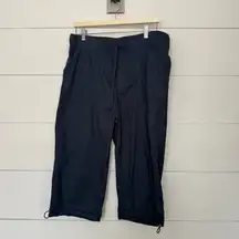 Democracy Women’s 12 Navy Blue Cropped Pants Ankle