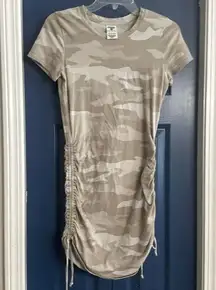 VS PINK Cotton Camo Print Tshirt Dress Side‎ Ties Size XS