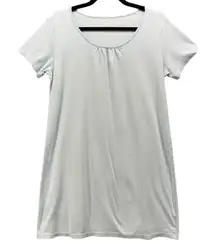 LL Bean Womans Shirt Dress Sizle M Knit Sleep Comfy Loungewear Cotton Basic Soft