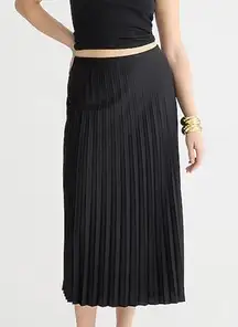 NEW J Crew Gwyneth Pleated Slip Skirt in Black size XS