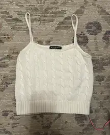 Cream Knit Tank Top