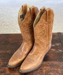 Womens Dan Post Brown Leather Western Boots Size 6