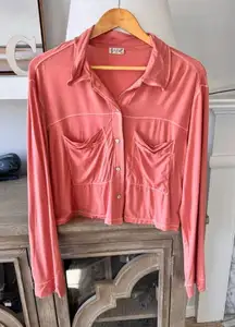 Intimately Free People Essential Pajama Top in Lipgloss Size Medium