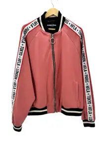 Homme + Femme LA Unisex 2XL Jacket Pink Track‎ Bomber Street Wear Unisex