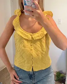 Yellow Ruffle Top