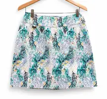 Peck & Peck Women's Multicolor Turquoise Coral Pattern Activewear Skort Size 8