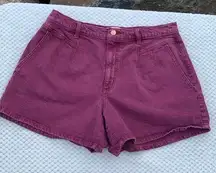 Burgundy Universal Thread Denim short sz 14 high rise midi short concert summer
