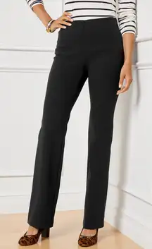 Talbots Portland Trouser Dress Pants Flare Black Elastic Waist Size 2